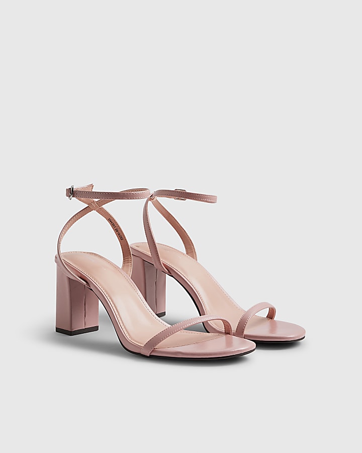 River Island Pink Barely There Heeled Sandals