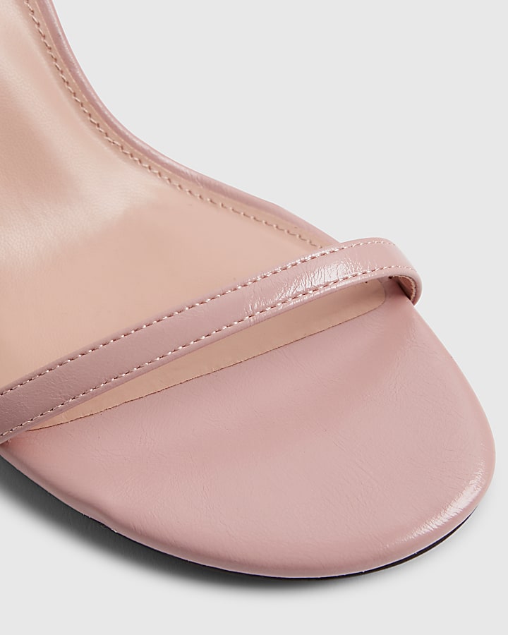 river island Pink Barely There Heeled Sandals