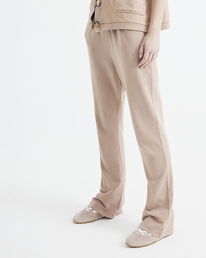 River Island Pink Bootcut Waistband Joggers