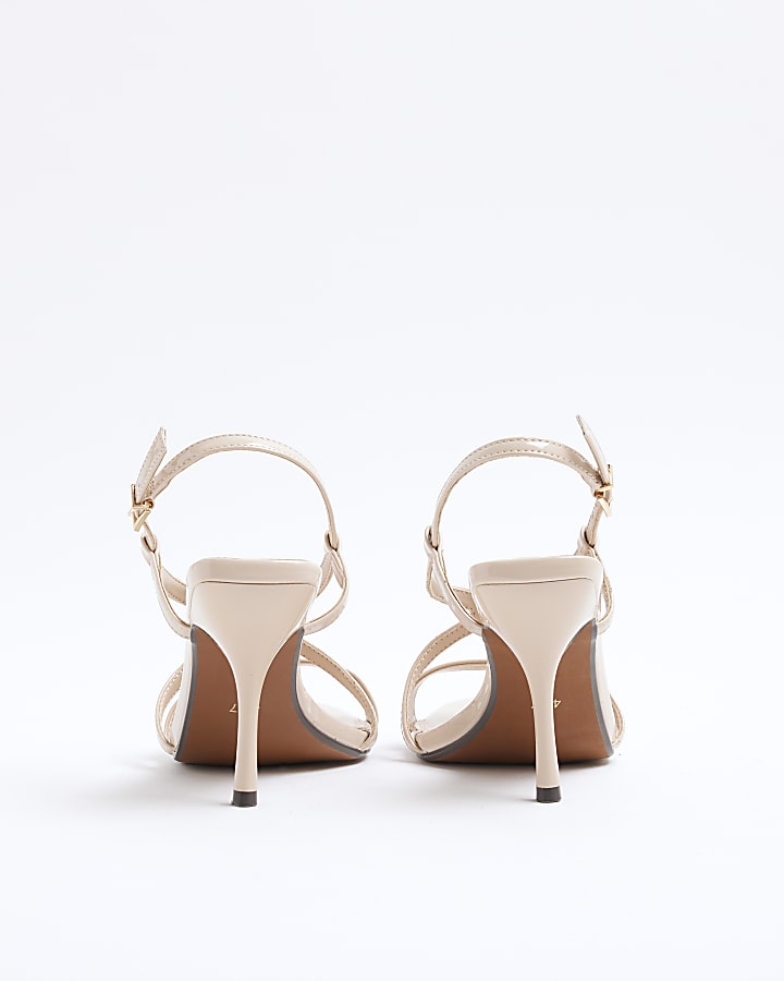 River Island Pink Patent Heeled Sandals