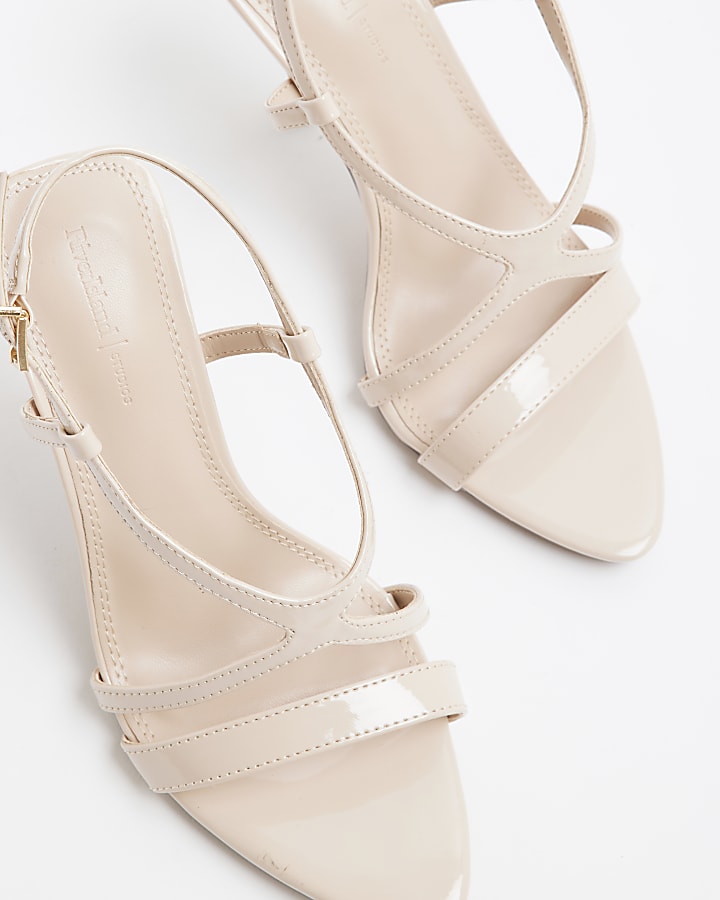 river island Pink Patent Heeled Sandals