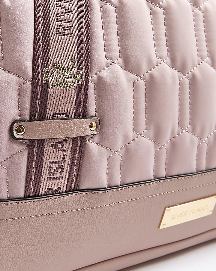 River Island Pink Quilted Holdall Bag
