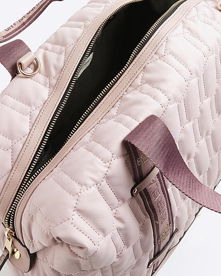 river island Pink Quilted Holdall Bag