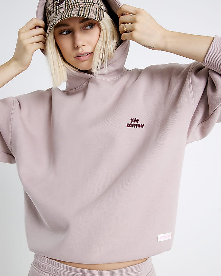 River Island Pink RVR Edition Back Print Hoodie