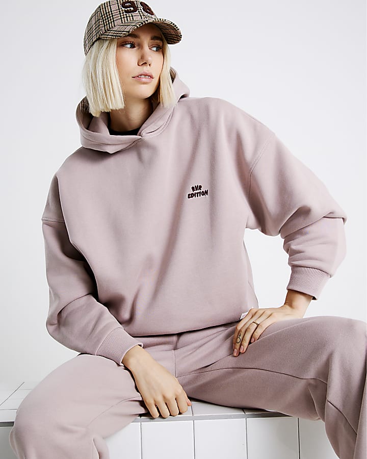River Island Pink RVR Edition Back Print Hoodie