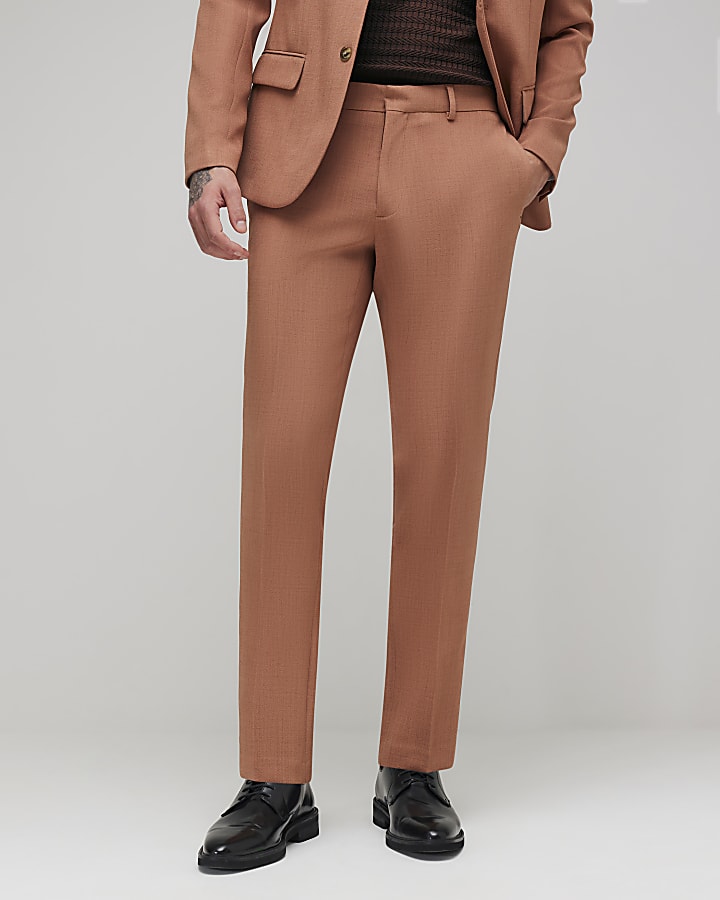 River Island Pink Skinny Fit Suit Trousers