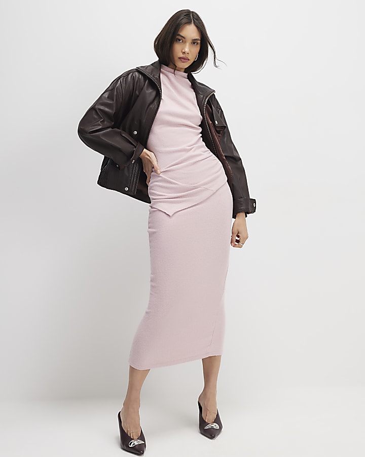 River Island Pink Sleeveless Cosy Drape Top