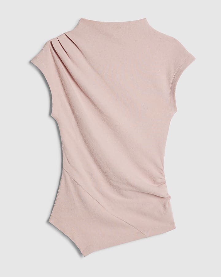 river island Pink Sleeveless Cosy Drape Top