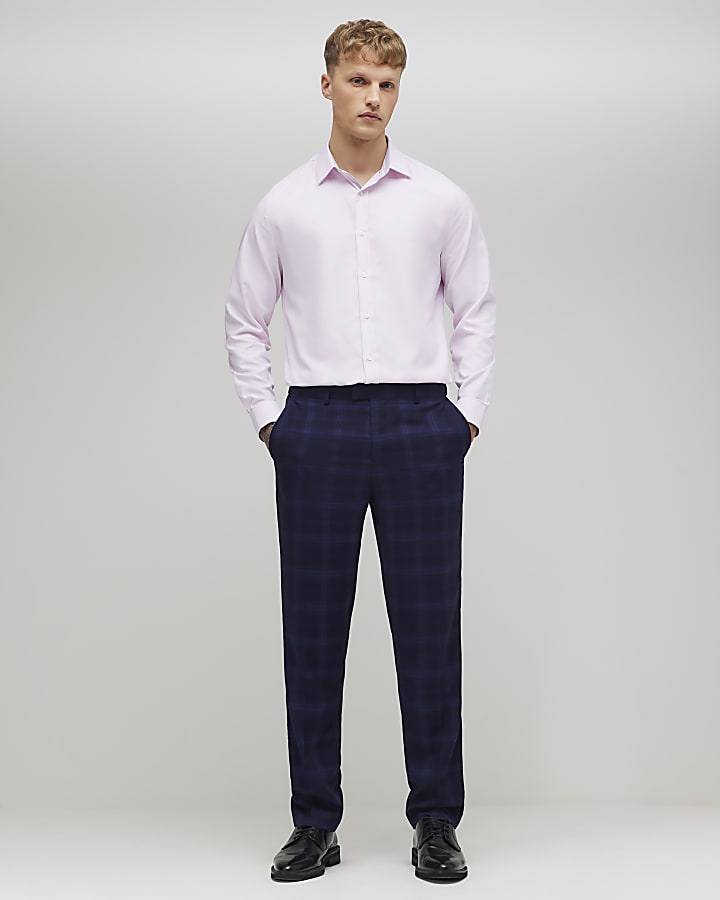 River Island Pink Slim Fit Premium Formal Shirt
