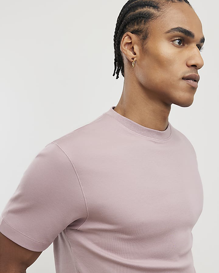 River Island Pink Slim Fit T-Shirt
