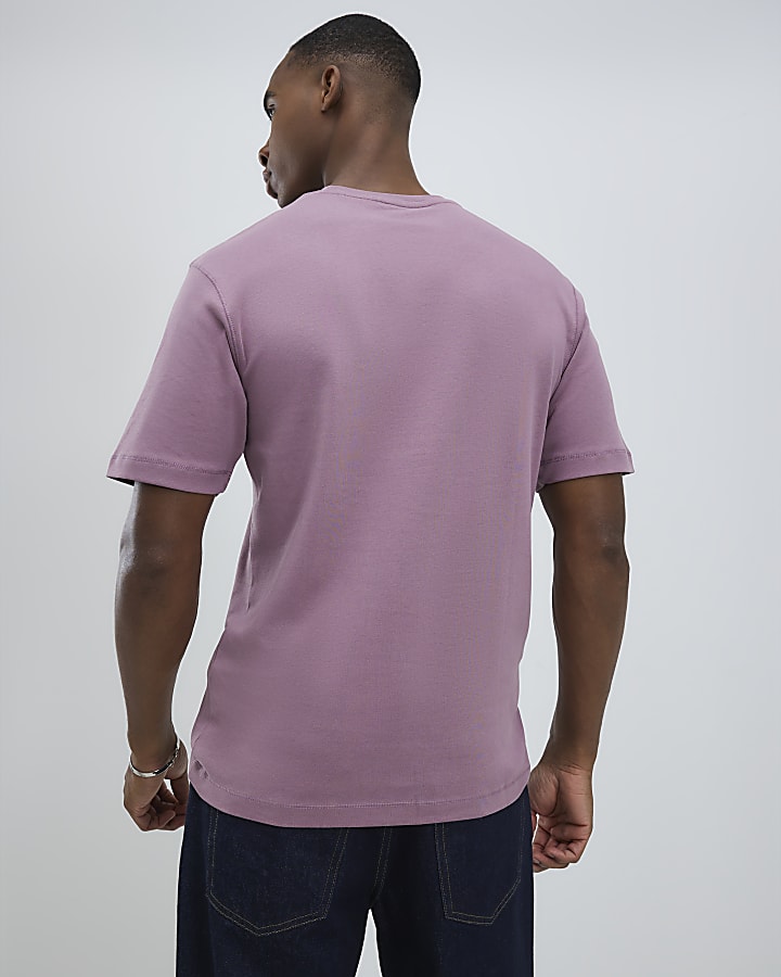 River Island Pink Slim Fit T-Shirt