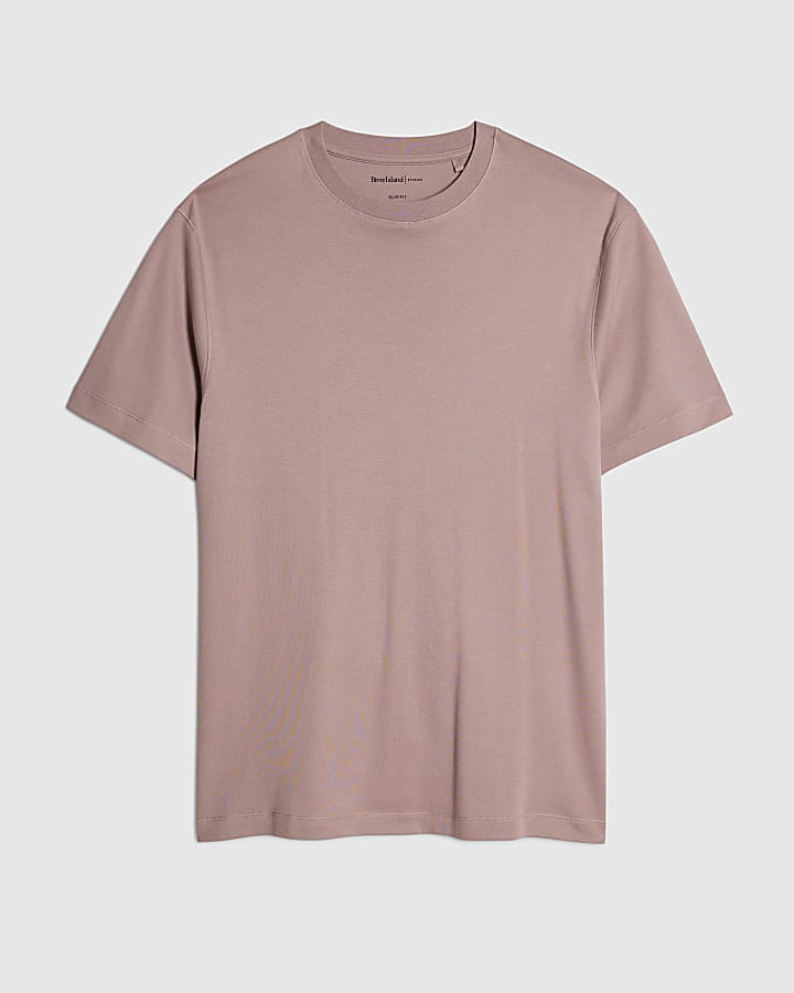 river island Pink Slim Fit T-Shirt