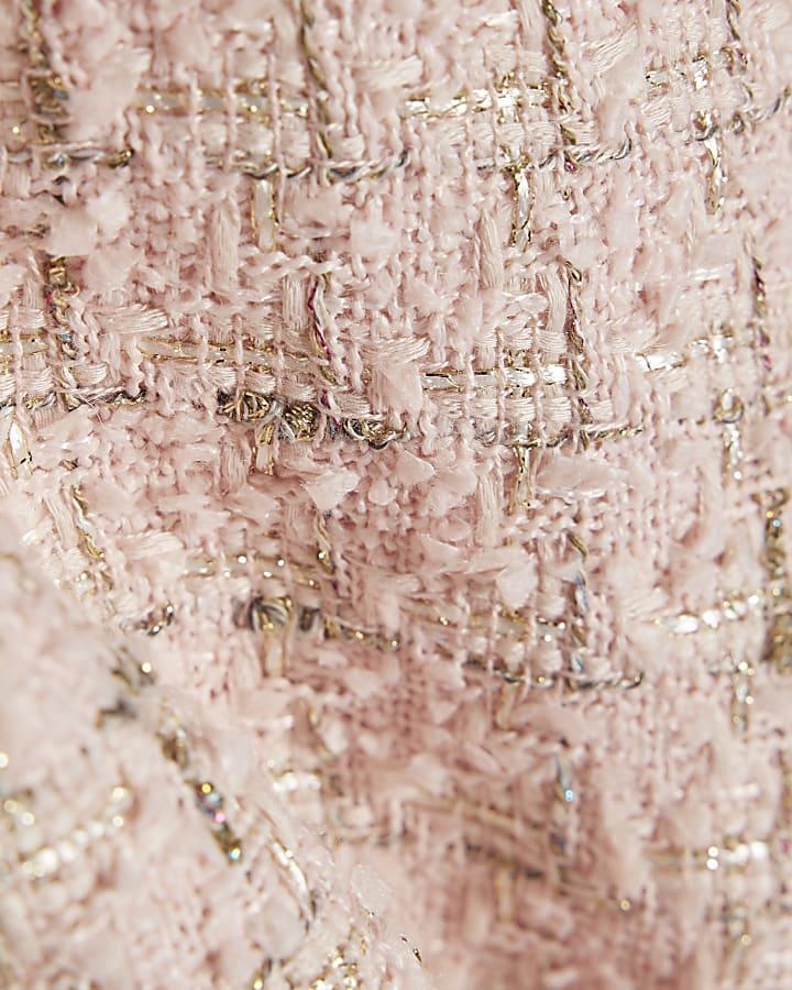 River Island Pink Tailored Boucle Shorts