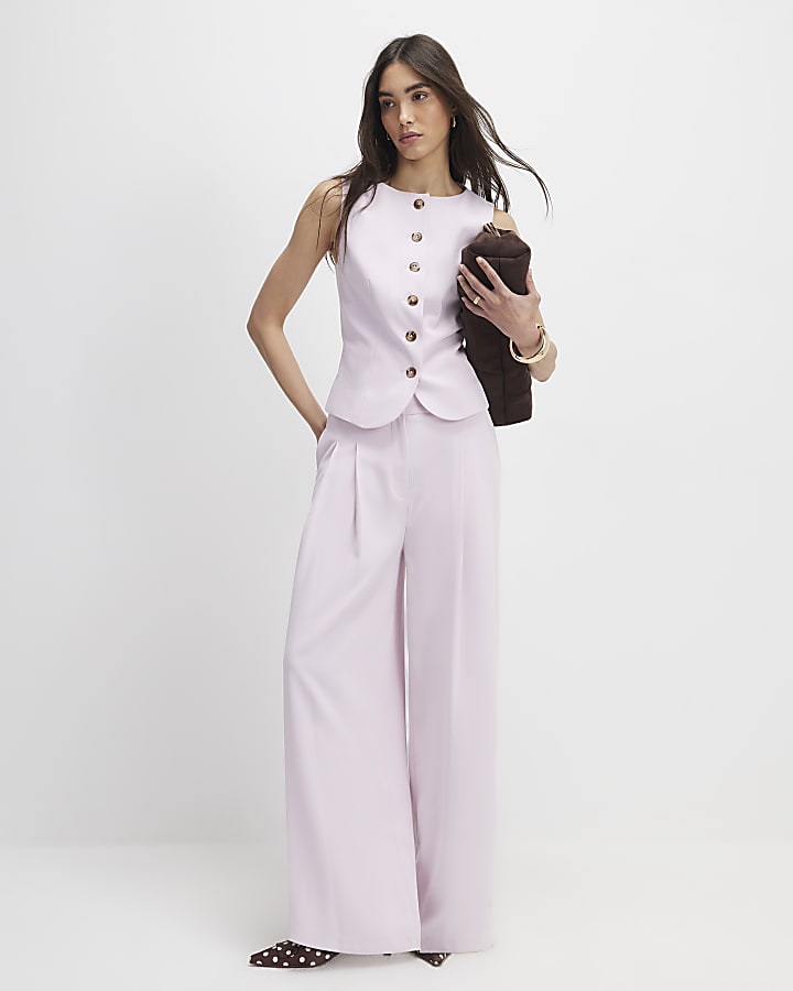 River Island Pink Tailored Waistcoat