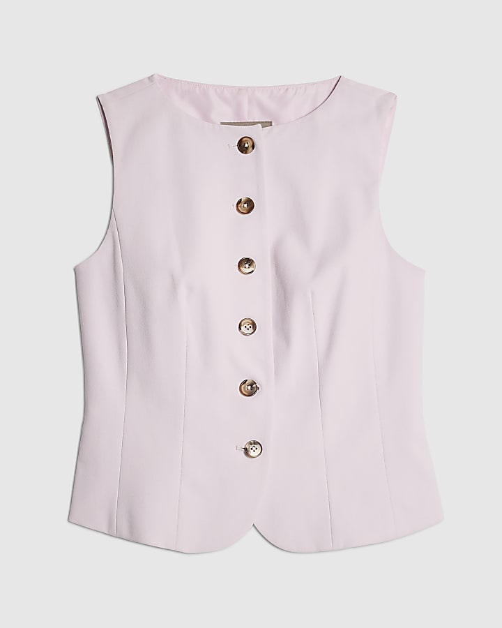 river island Pink Tailored Waistcoat
