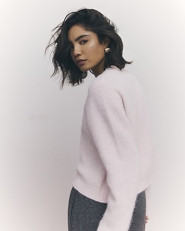 River Island Pink Tipped Cardigan