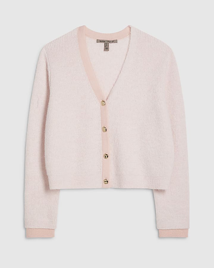river island Pink Tipped Cardigan