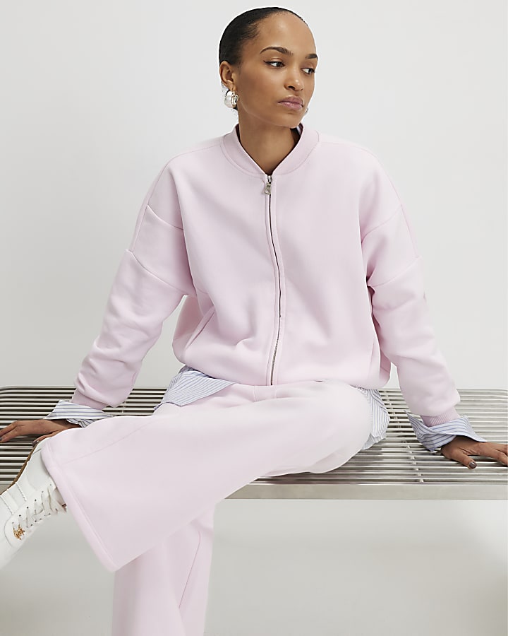 River Island Pink Wide Leg Joggers