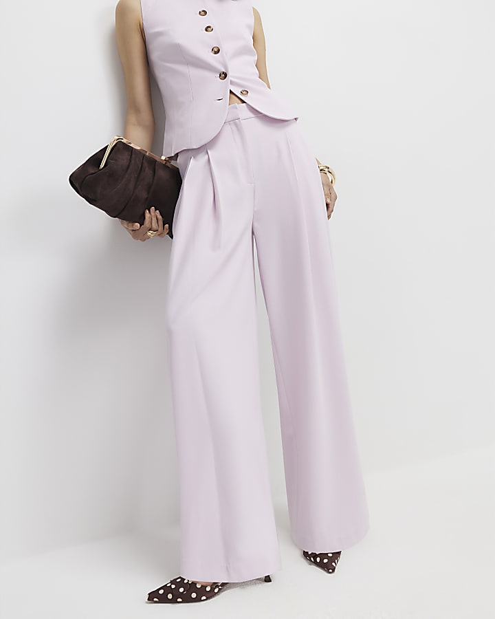 River Island Pink Wide Leg Trousers