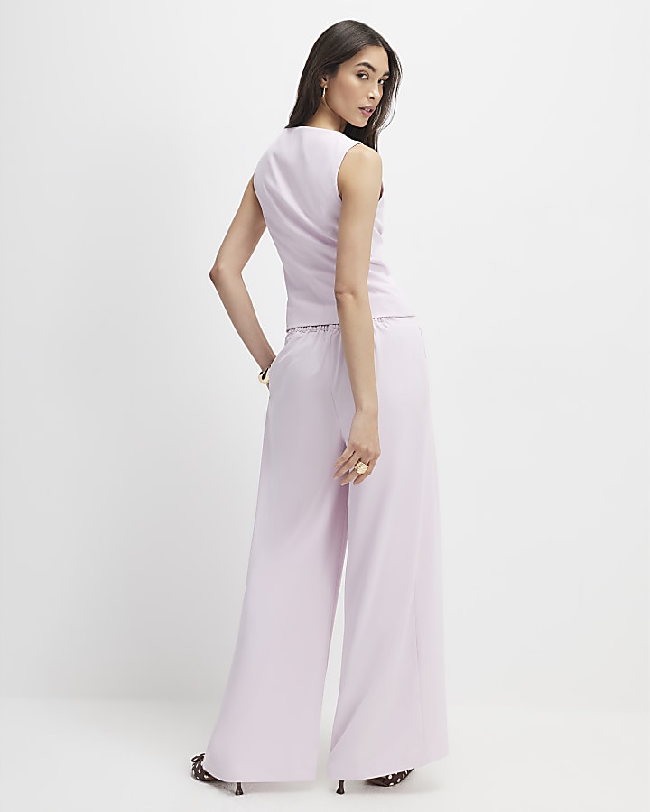 River Island Pink Wide Leg Trousers