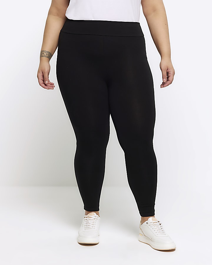 River Island Plus Black High Waisted Leggings