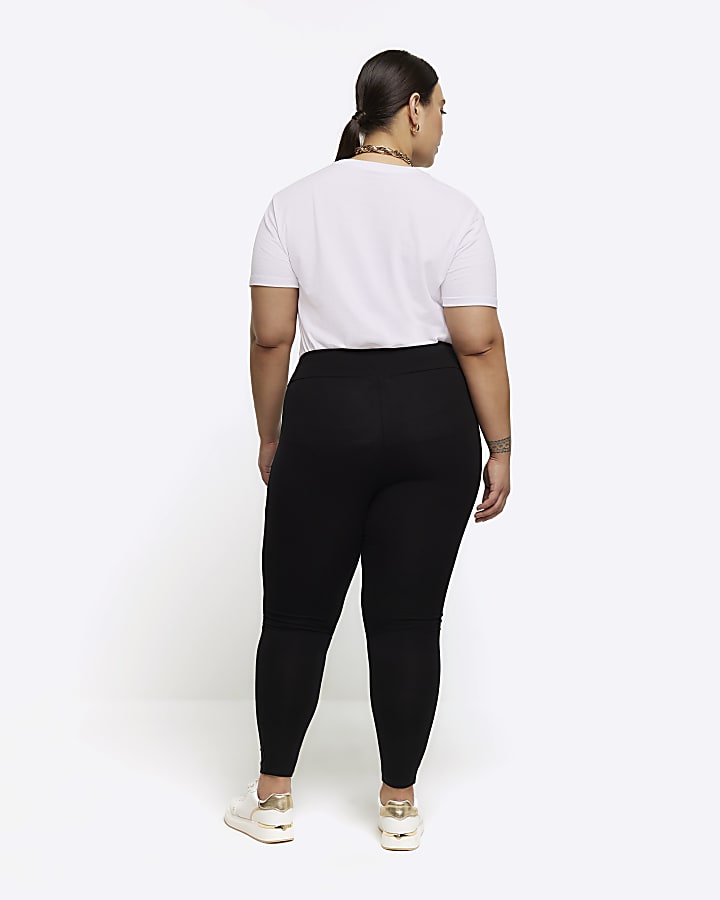 River Island Plus Black High Waisted Leggings