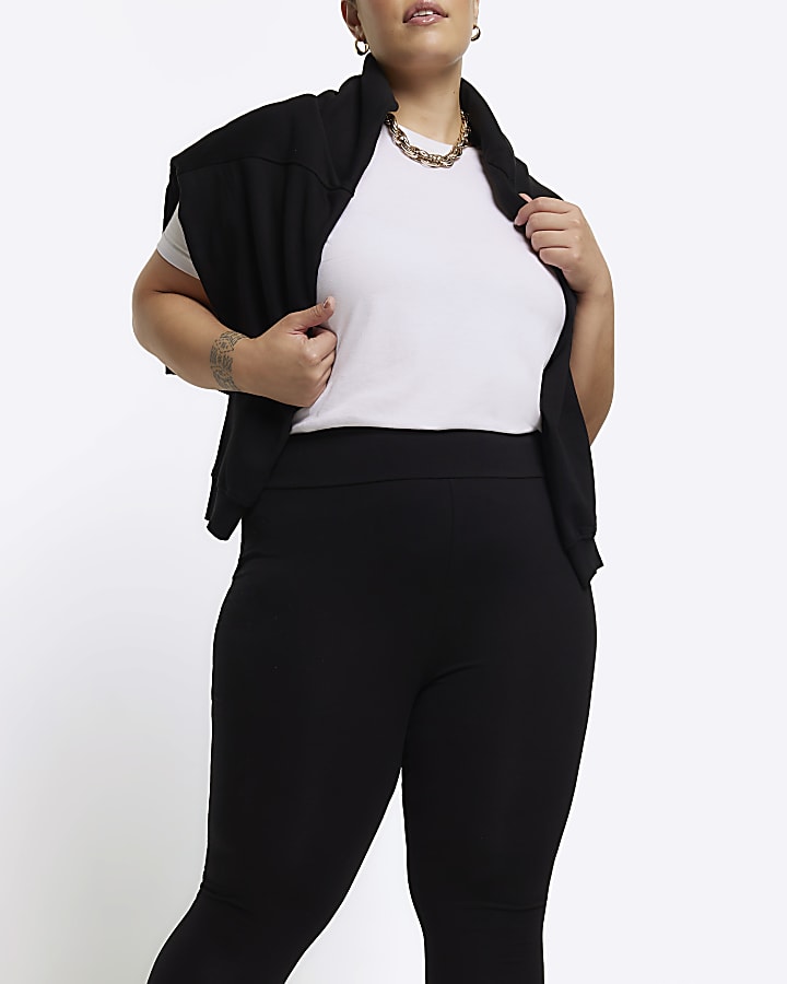 River Island Plus Black High Waisted Leggings