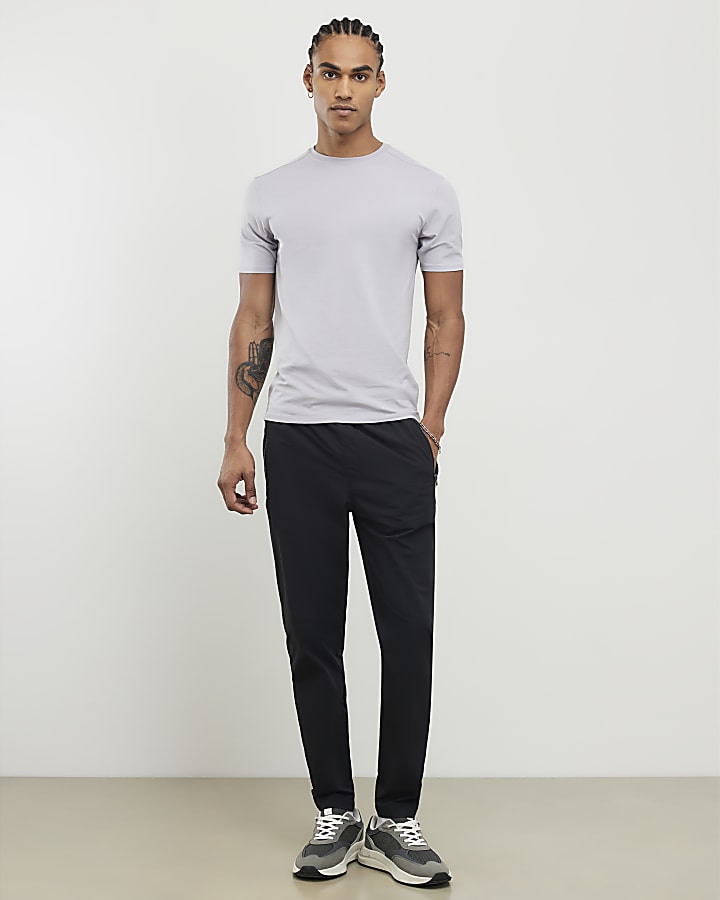 River Island Purple Muscle Fit T-Shirt