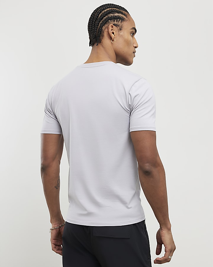 River Island Purple Muscle Fit T-Shirt