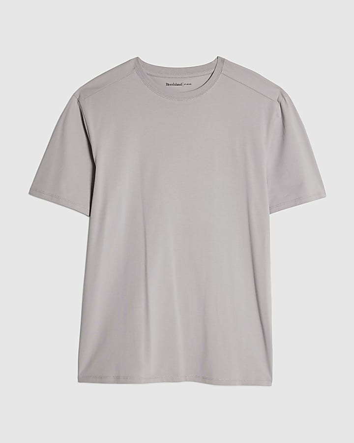 river island Purple Muscle Fit T-Shirt