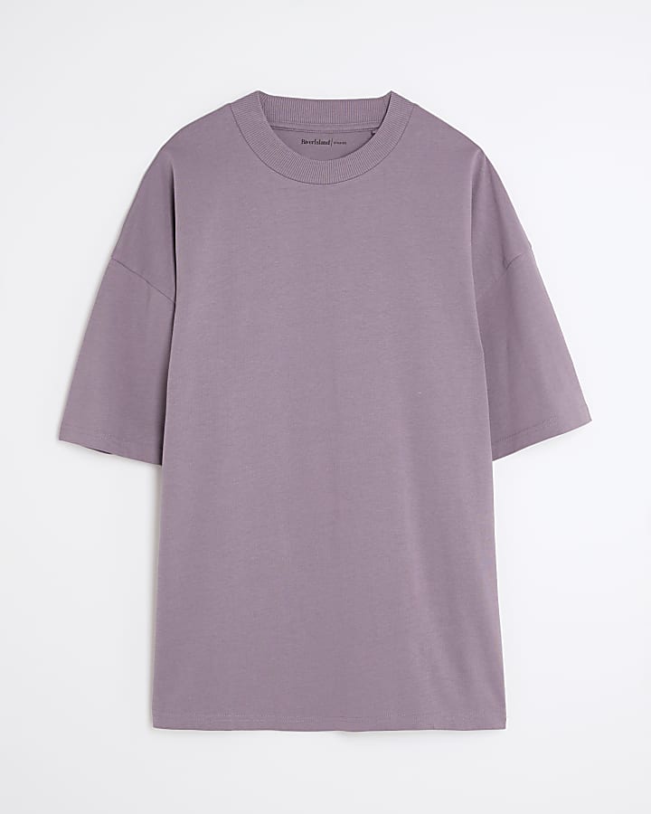 river island Purple Oversized Fit T-Shirt