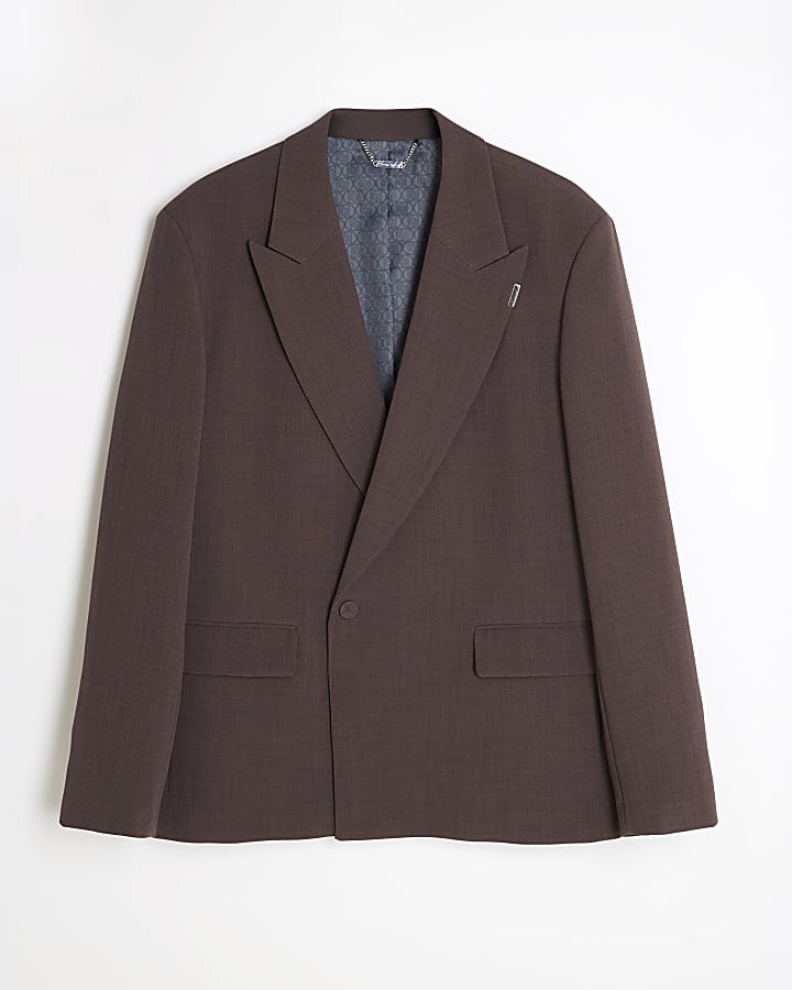 river island Purple Relaxed Fit Wrap Suit Jacket
