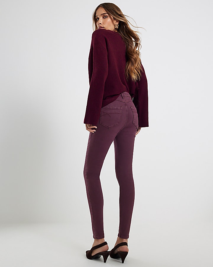 River Island Purple Skinny Jeans