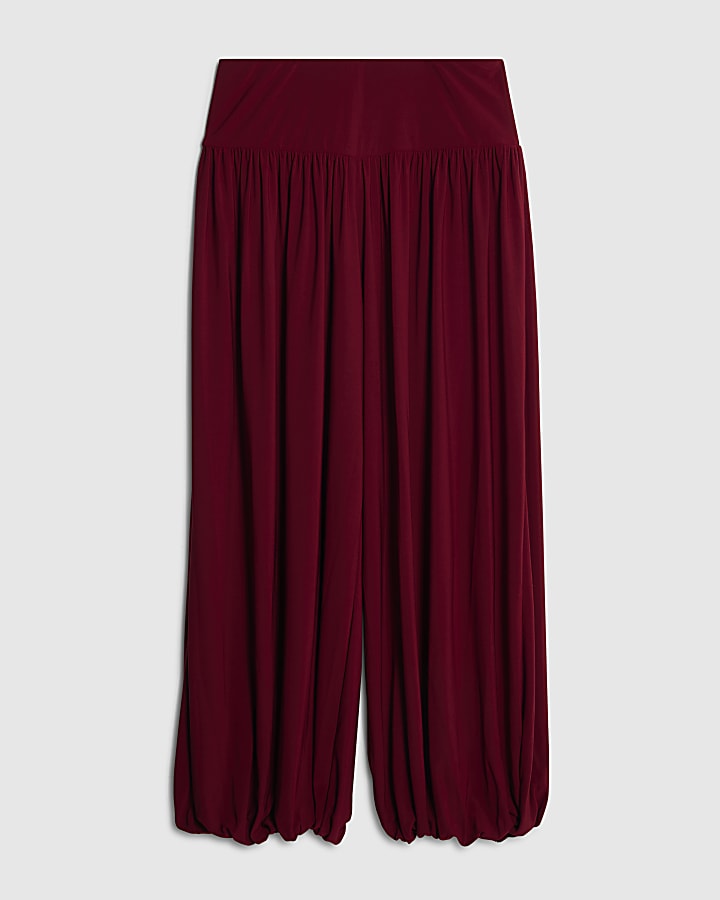 river island Red Balloon Leg Trousers