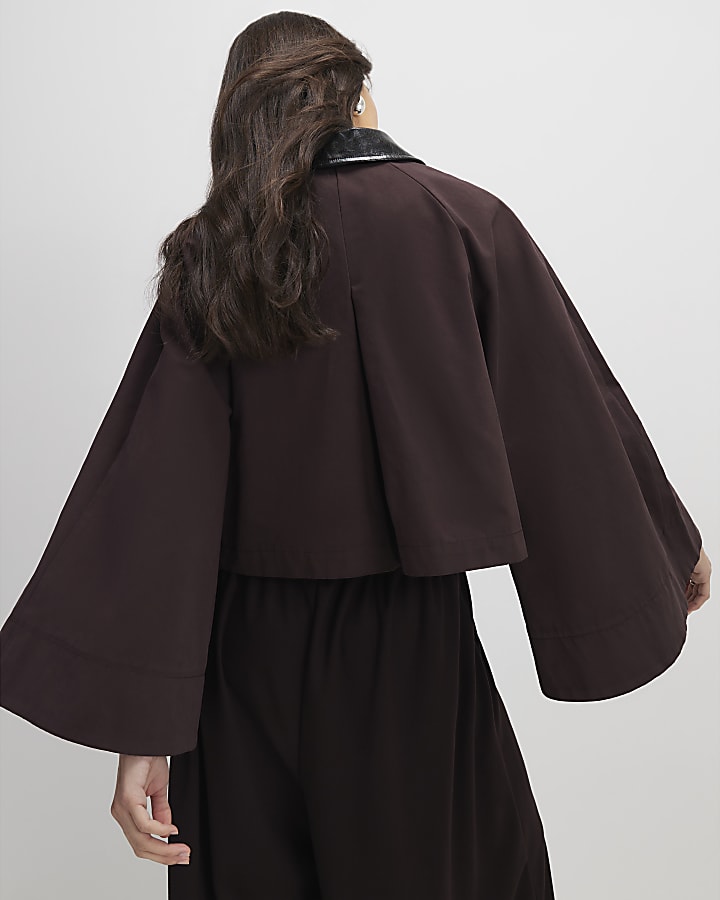 River Island Red Batwing Sleeve Barn Jacket