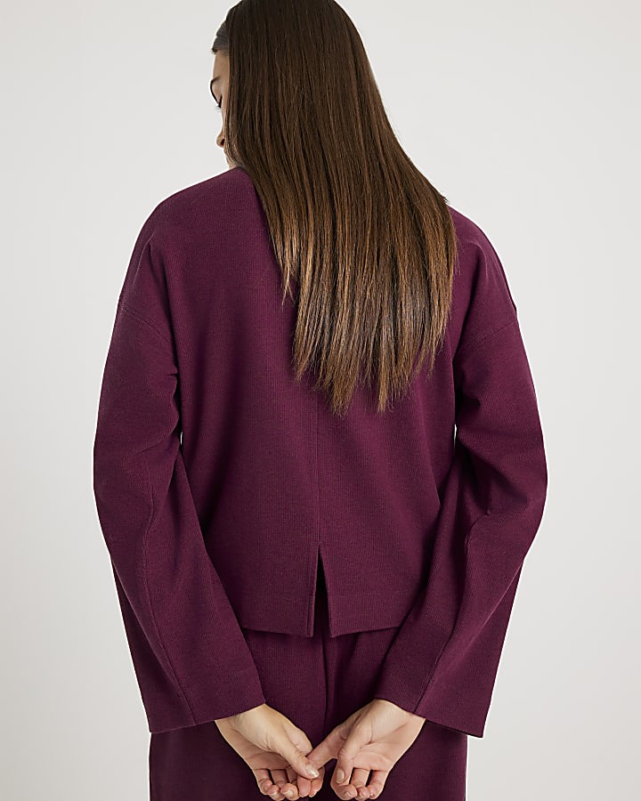 River Island Red Cosy High Neck Top