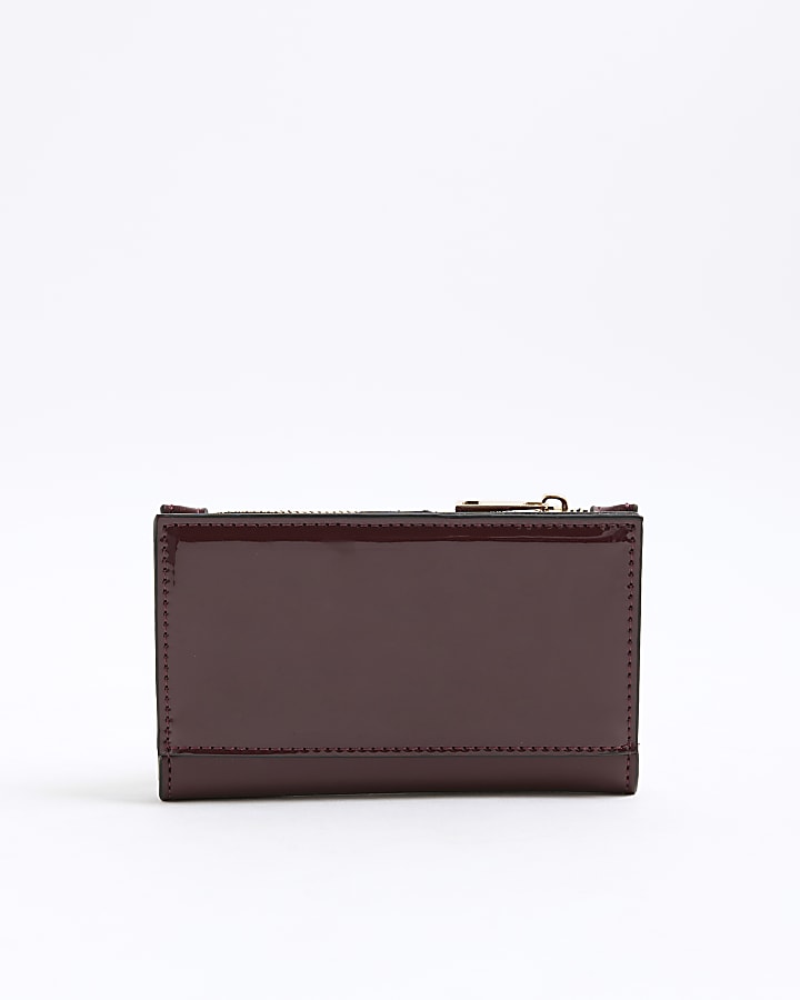 River Island Red Embossed RR Monogram Print Purse