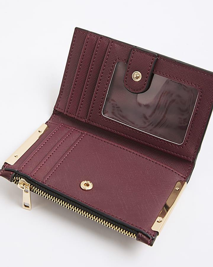 river island Red Embossed RR Monogram Print Purse