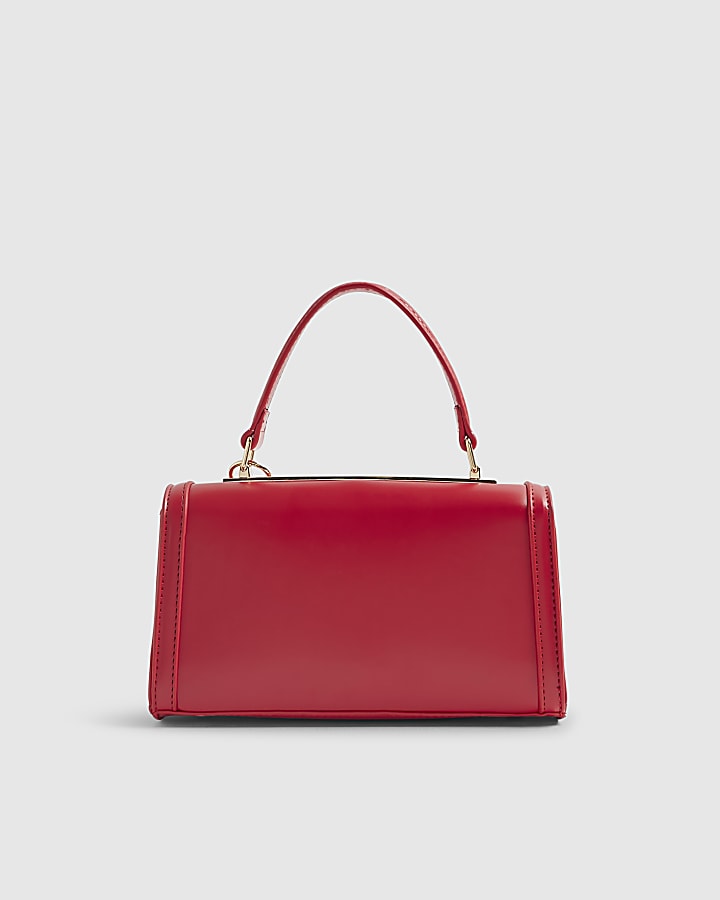 River Island Red Heart Lock Cross Body Bag