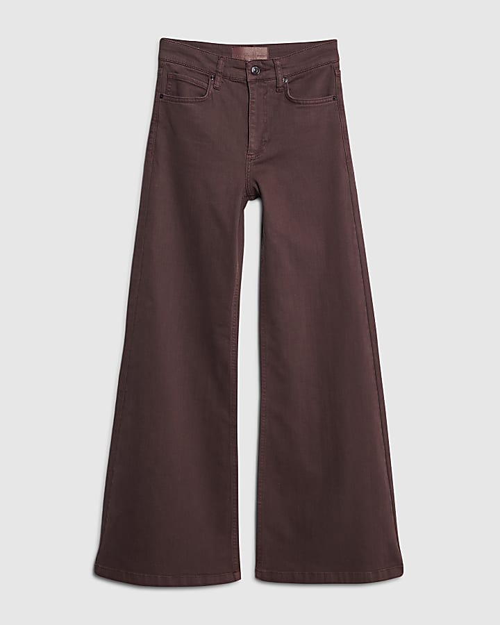 river island Red High Rise Palazzo Jeans