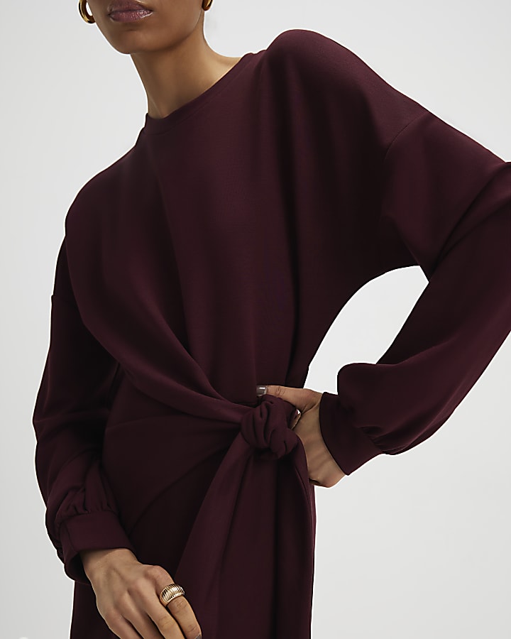 River Island Red Knot Side Mini Dress