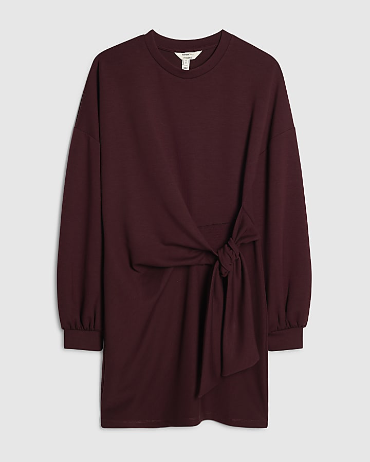 river island Red Knot Side Mini Dress