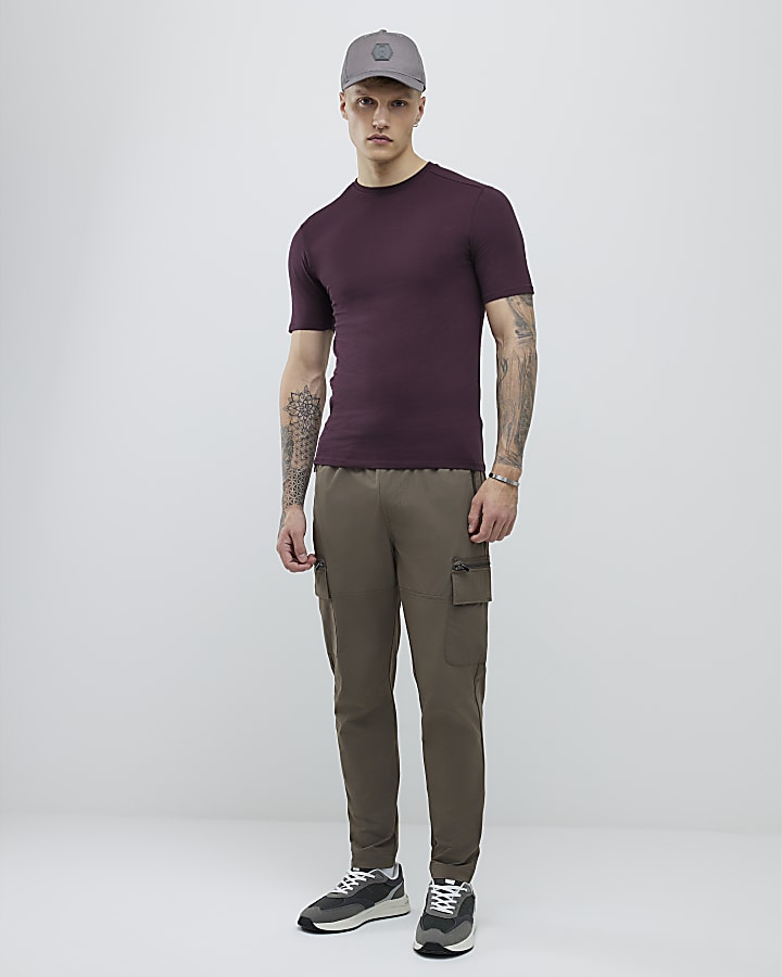 River Island Red Muscle Fit T-Shirt