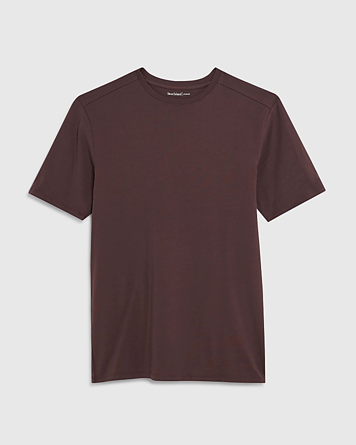 river island Red Muscle Fit T-Shirt