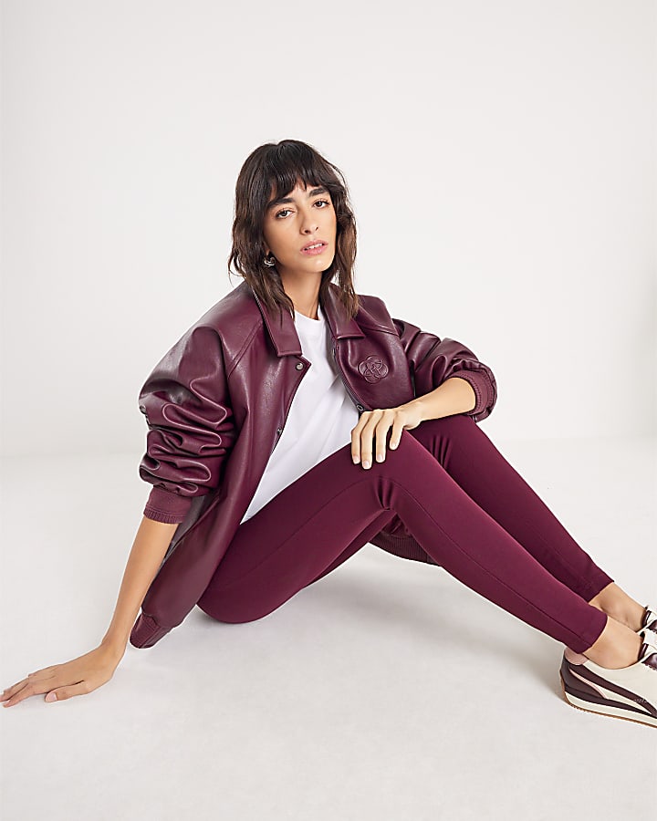 River Island Red Ponte Leggings