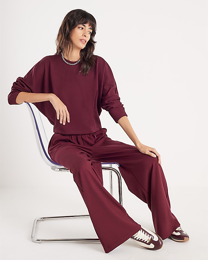 River Island Red Premium Batwing Sweatshirt