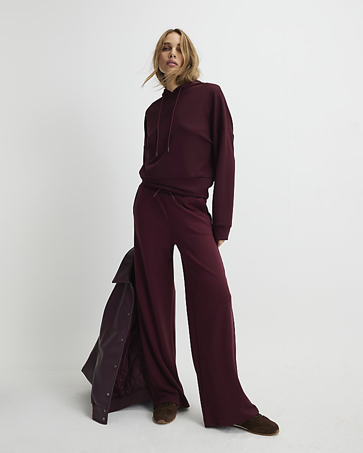 River Island Red Premium Long Sleeve Hoodie