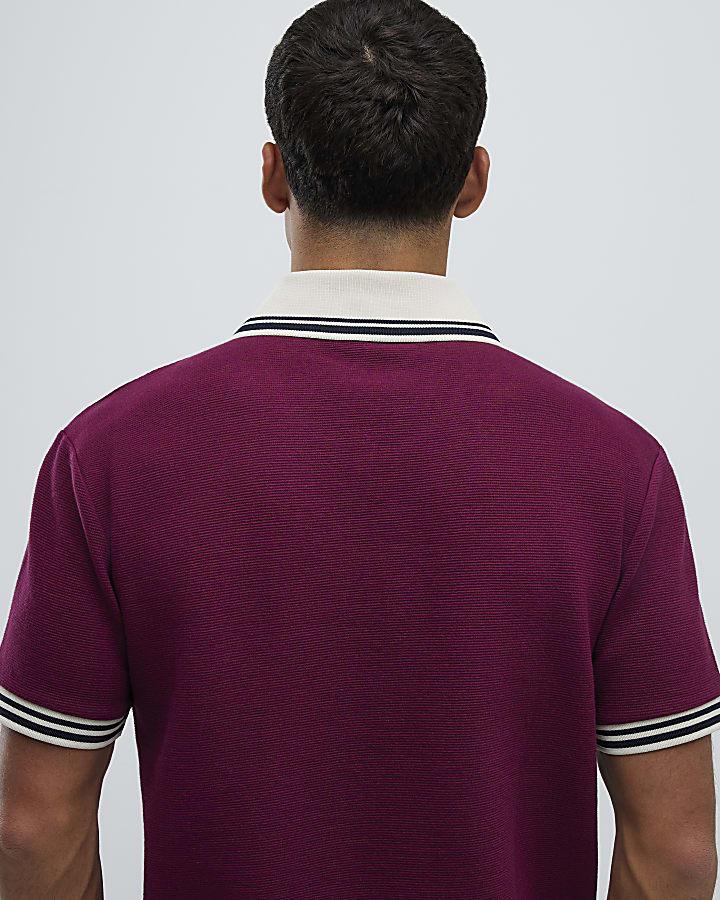 River Island Red Regular Fit Ame Saint Polo Shirt