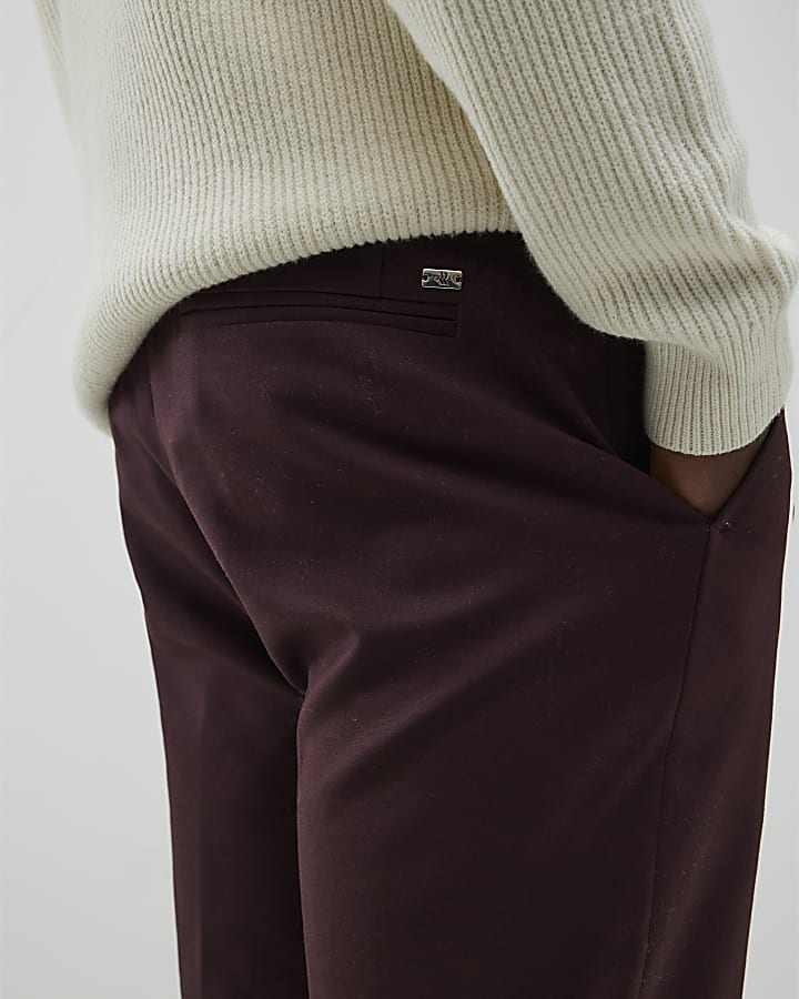 River Island Red Slim Fit Chino Trousers