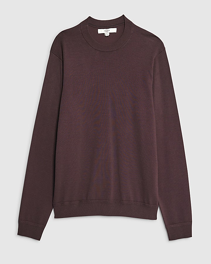 river island Red Slim Fit Jumper